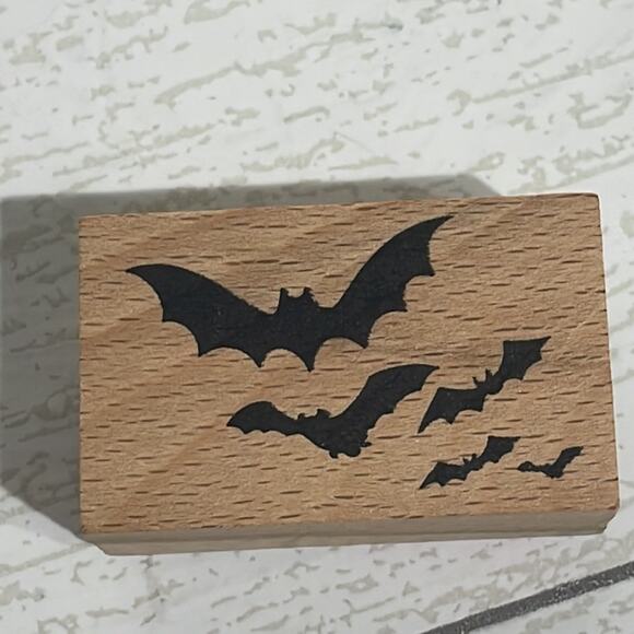 Halloween Wood and Rubber Stamps Bundle of 5 - Picture 5 of 8
